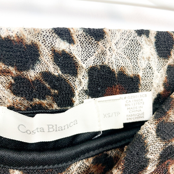 Costa Blanca Cheetah Print Mini Skirt - Picture 2 of 6